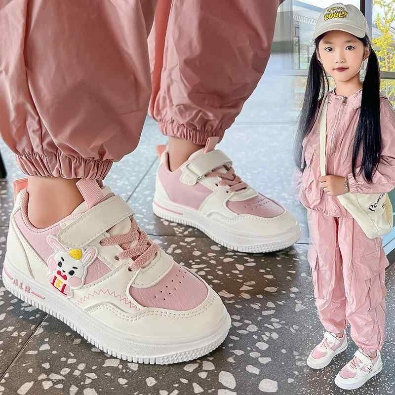 Shoes - スニーカー キッズ 女の子 子供靴 秋冬 カートゥーン柄 カジュアル シューズ 軽量 柔らかい靴底 通学 普段使い ピンク系 紫