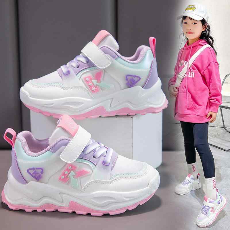 スニーカー キッズ 子供靴 ファッション スポーツシューズ 春秋 中 बड़ा 子供 普段履き ソフトボトム 男の子 女の子 BS-8860 ピンク系 グリーン系 ホワイト 人造革 EVA マジックテープ 通気 速乾 抗菌 防滑 耐摩耗 クッション性