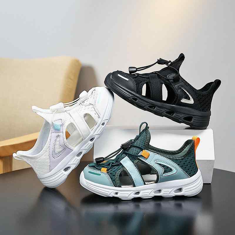 サンダル キッズ 男の子 女の子 スポーツサンダル ビーチサンダル 軽量 通気性 防滑 屈曲性 ストライプ 子供靴 水遊び 普段履き 春夏 秋冬 水天ブルー ブラック 白紫