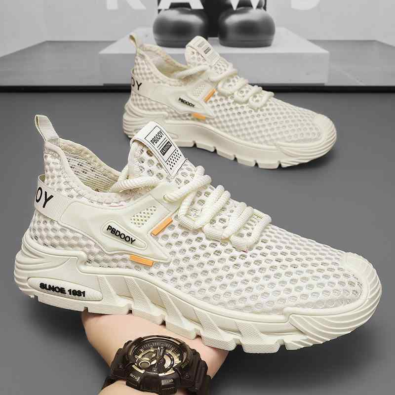 スニーカー メンズ 男性用 椰子シューズ スポーツシューズ アウトドア メッシュ 通気性 軽量 運動靴 ランニングシューズ 普段使い 軟底 柔らかい 靴 黒 青 ベージュ