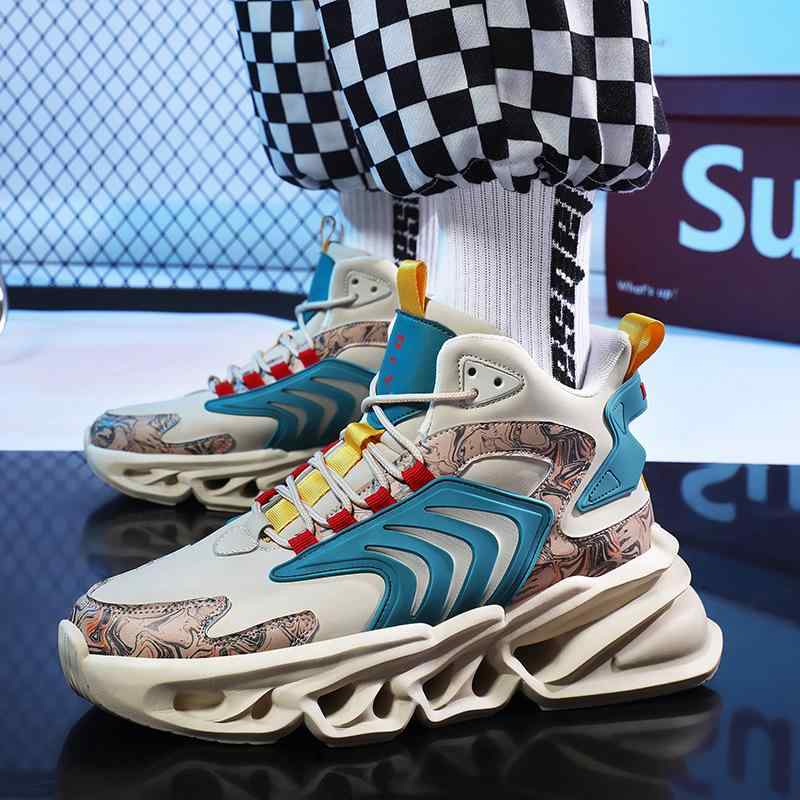 スニーカー メンズ 男性用 厚底 スポーツシューズ ランニングシューズ 運動靴 レザー 高帮 防滑 クッション性 歩きやすい 普段使い カジュアル 秋冬 ブラック ホワイト ベージュ