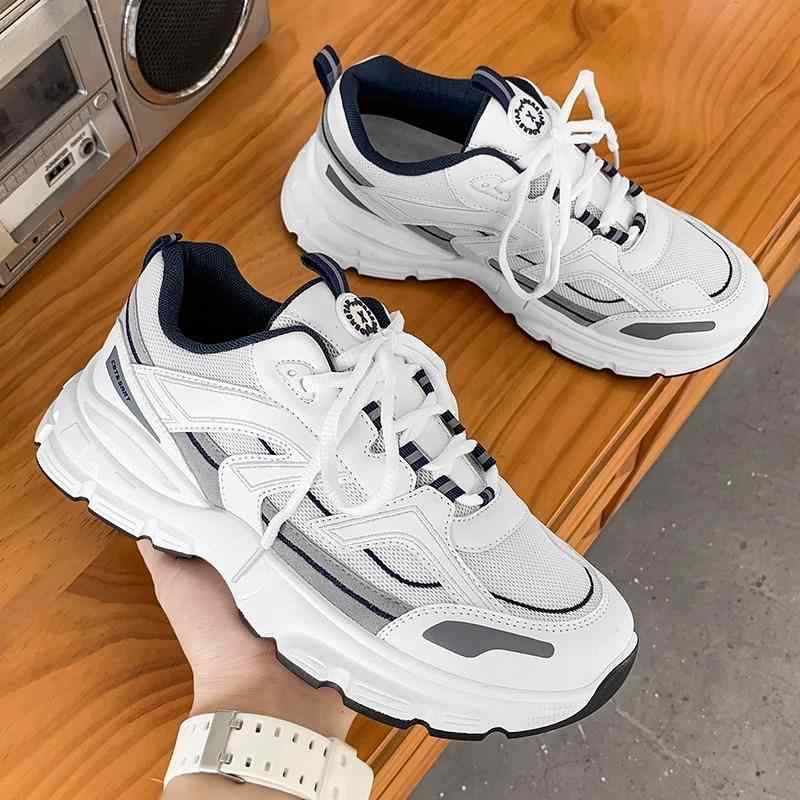 スニーカー メンズ 運動靴 ランニングシューズ 通気性 メッシュ 厚底 普段使い 灰色 白 ホワイト