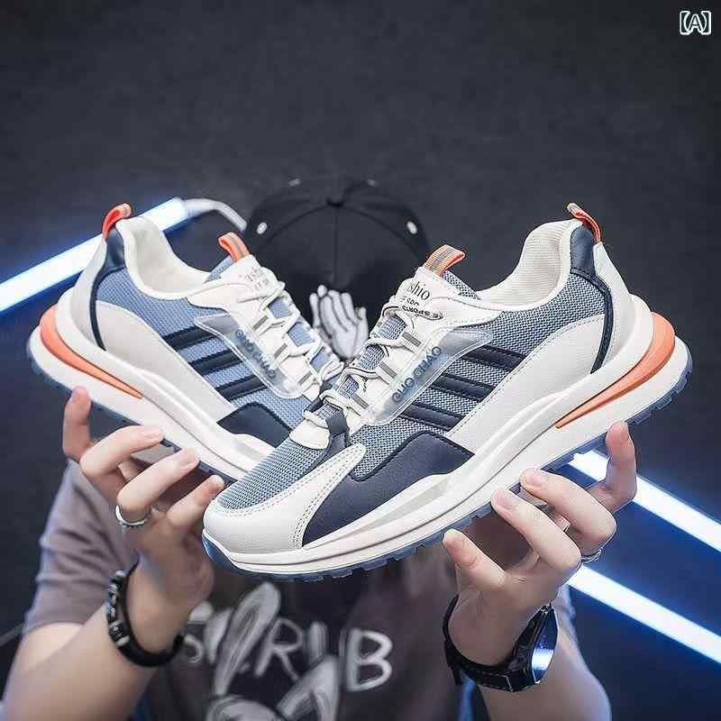 スニーカー メンズ 男性用 運動靴 スポーツシューズ ランニングシューズ 普段使い 通気性 軽量 滑り止め ローカット 白 黒 青 春夏 秋冬