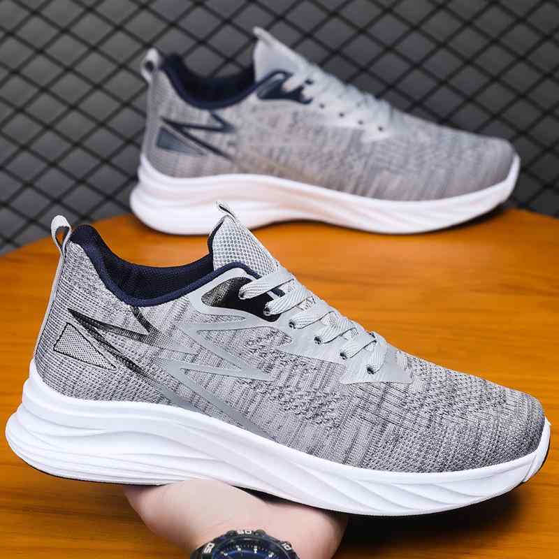 スニーカー メンズ 男性用 運動靴 通気性 メッシュ 軽い 柔らかい ローファー 春夏 秋 黒 グレー 普段使い