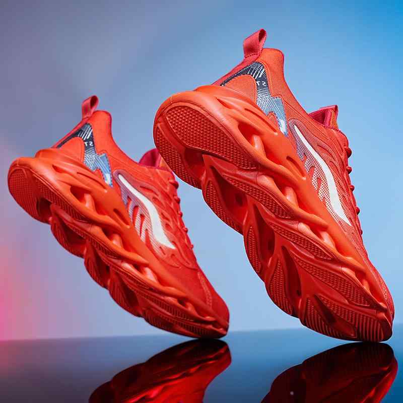 スニーカー メンズ 男性用 スポーツ カジュアル シューズ 通気性 メッシュ 軽量 ランニング 運動靴 平紐 春夏 秋 黒 赤 黄色