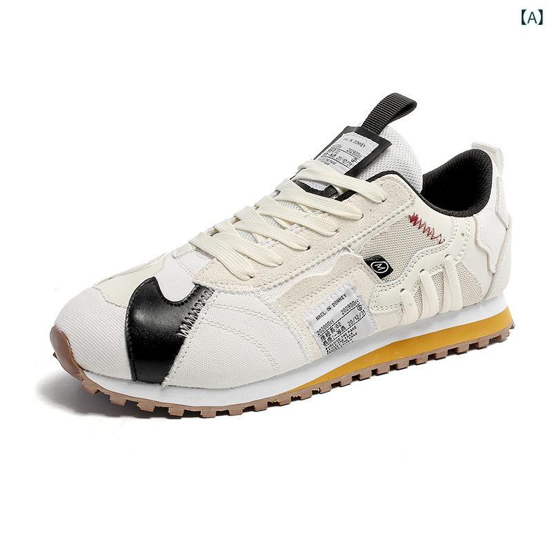 スニーカー 男性用 ローカット フラット 紐靴 ペア アウトドア ランニングシューズ 普段使い カジュア..