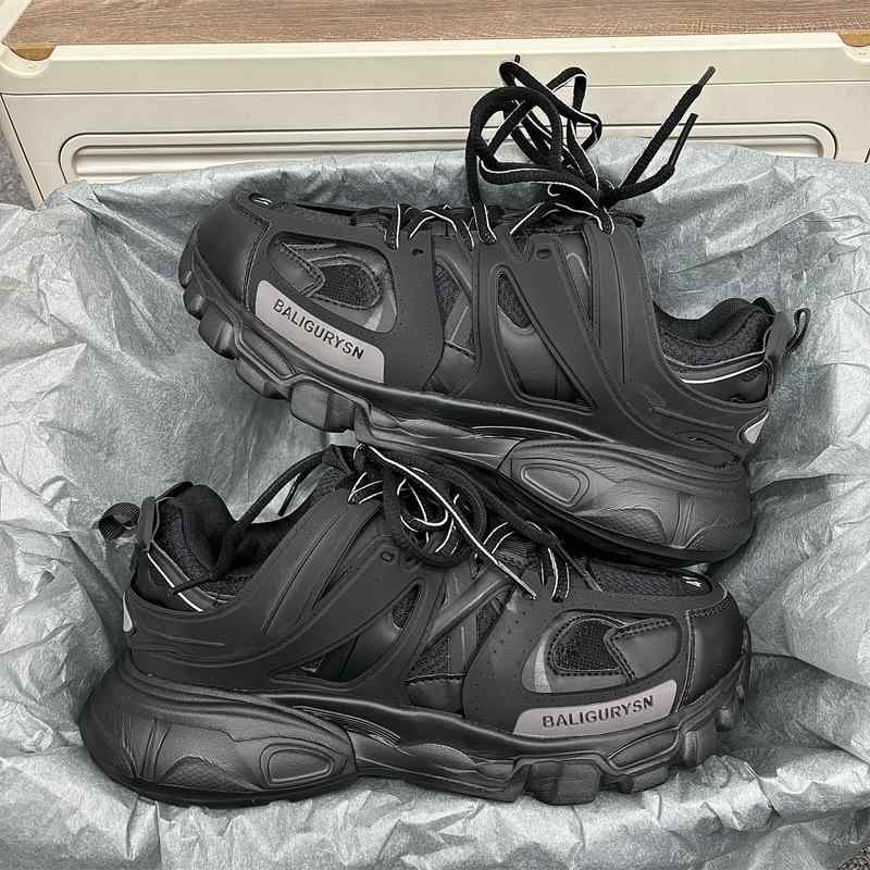 スニーカー メンズ 男性用 レースアップ ローカット 運動靴 スポーツシューズ ランニングシューズ 普段使い カジュアル 韓国ファッション バイカラー ブラック ホワイト グレー