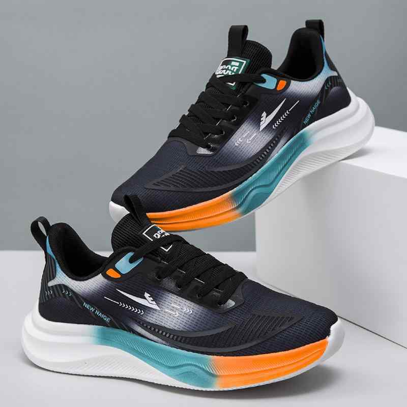 スニーカー メンズ 男性用 春夏 通気性 スポーツシューズ アウトドア ランニングシューズ ローカット 運動靴 普段使い 白 紺色 黒色 軽量