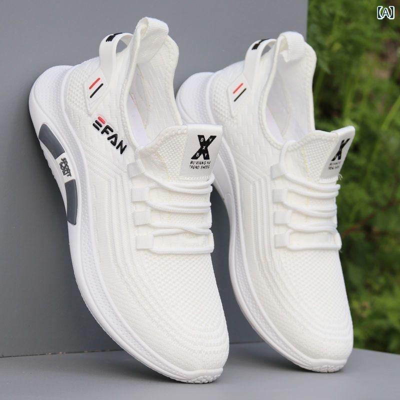 スニーカー メンズ 男性用 通気性 メッシュ 軽量 運動靴 スポーツシューズ ローカット 紐靴 普段使い ..