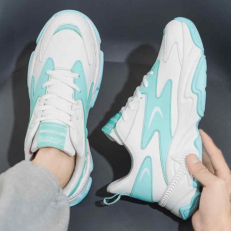 スニーカー メンズ レディース 運動靴 ランニングシューズ 厚底 ローカット 韓国風 スポーティ カジュ..