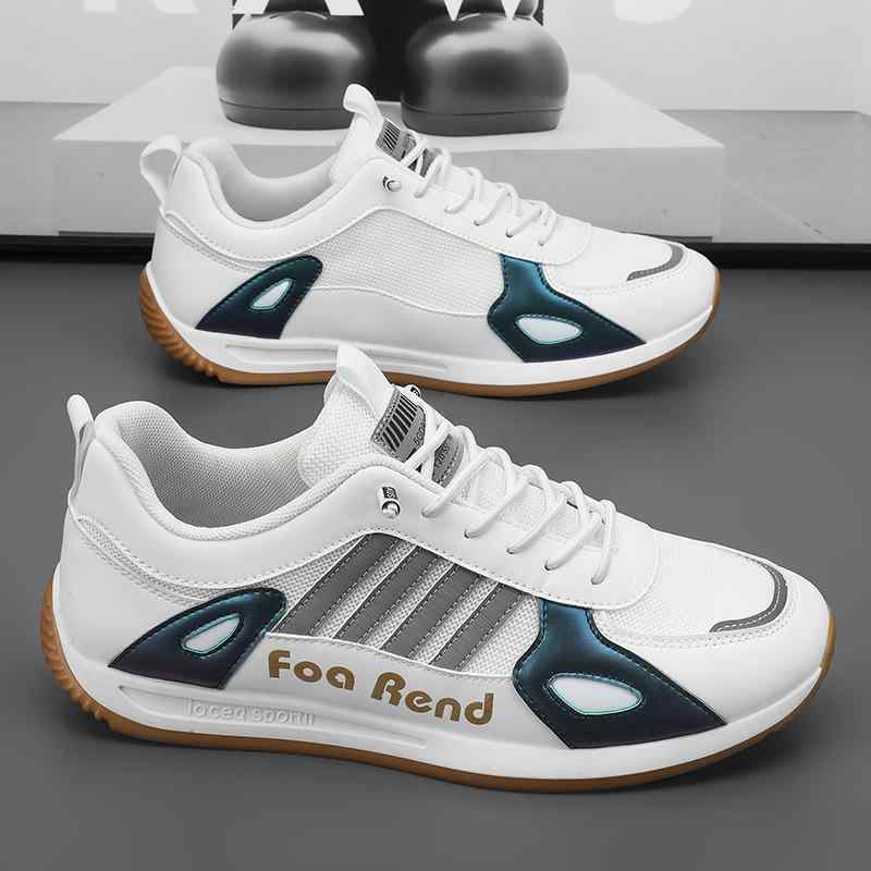 スニーカー メンズ 男性用 運動靴 ランニングシューズ 厚底 ローカット 替え紐付き スポーツ 普段使い 通気性 軽量 白 緑 黒 春夏