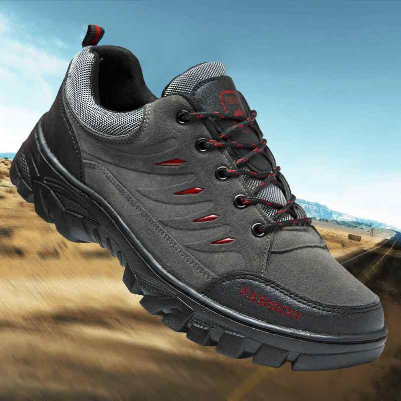 登山靴 メンズ ローカット スニーカー 韓国風 スポーツシューズ ランニングシューズ カジュアル 普段使い 通気性 軽量 灰色 緑色 棕色