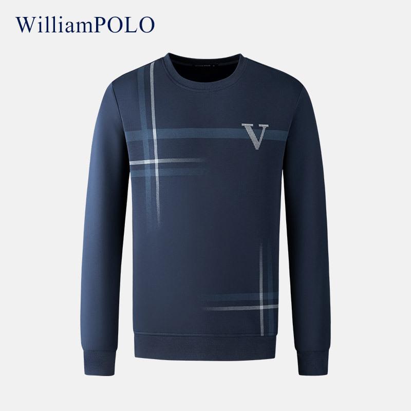 パーカー メンズ 長袖 コットン混紡 無地 プリント クルーネック プルオーバー トップス スタイリッシュ カジュアル 普段使い 秋冬