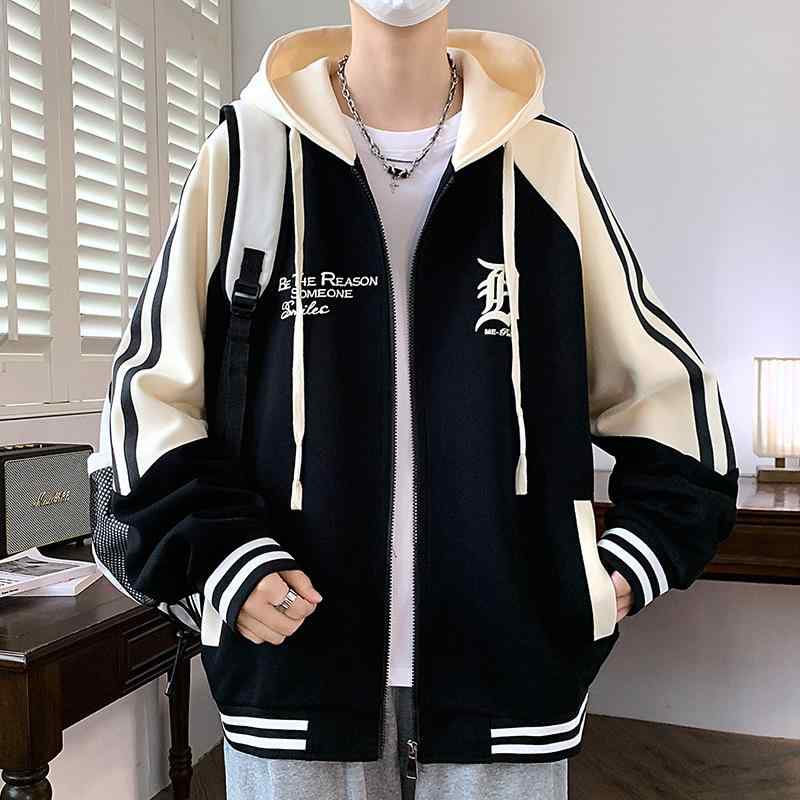 スウェット メンズ 薄手 長袖 トップス 高校生 中学生 トレーナー ボーイズ スポーツウェア ライトアウター 配色 春秋 ポリエステル オフホワイト ブラック グリーン