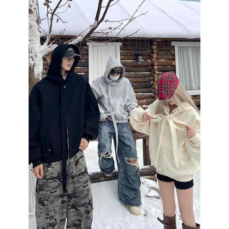 パーカー メンズ 男性用 春秋物 フード付き ポリエステル アメリカン レトロ バンドデザイン ゆったり カジュアル 白 グレー 黒 M L XL XXL