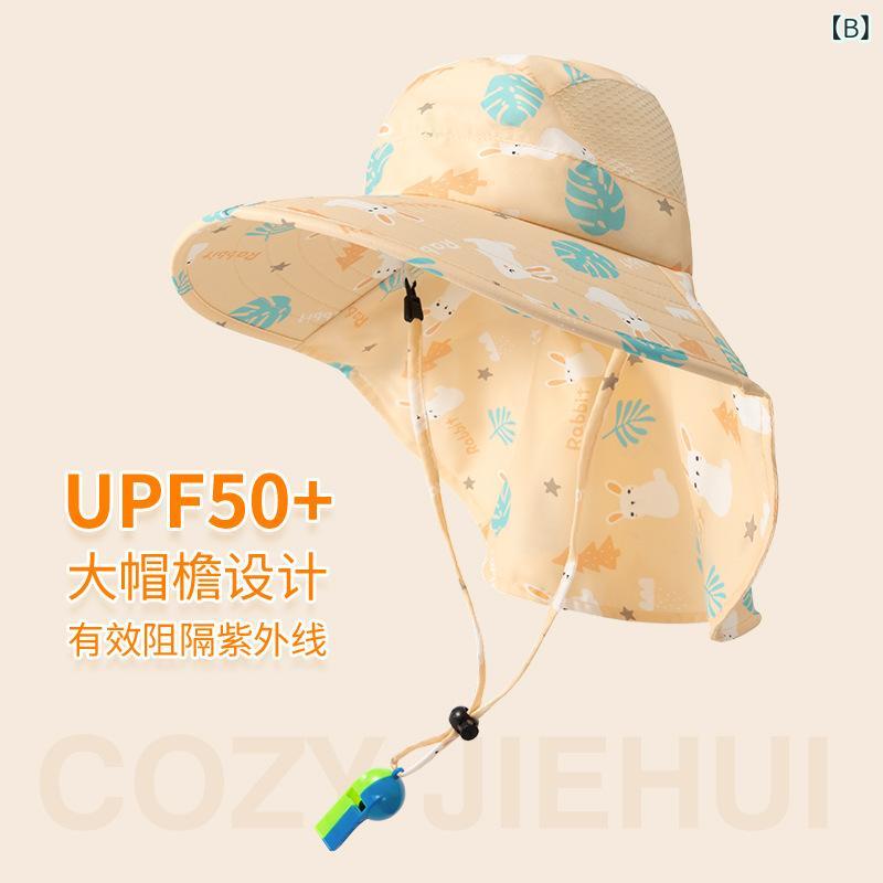 シャドーテールの帽子 キッズ 子供用 サマーハット 漁夫帽 UVカット 日よけ 通気性 大判つば 広いつば 2歳 3歳 4歳 5歳 6歳 ピンク系 ブルー系 イエロー アニマル柄｜アングル3