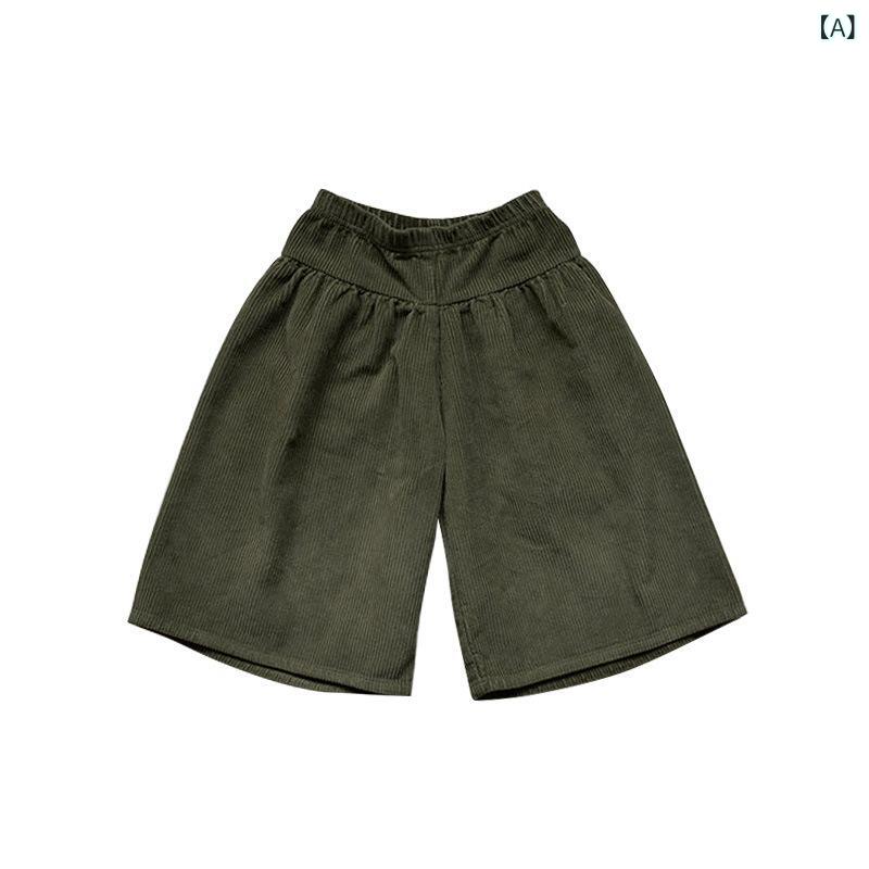 子供用パンツ コーデュロイ ワイドレッグパンツ 秋冬 中小 детска градина ルーズ ...
