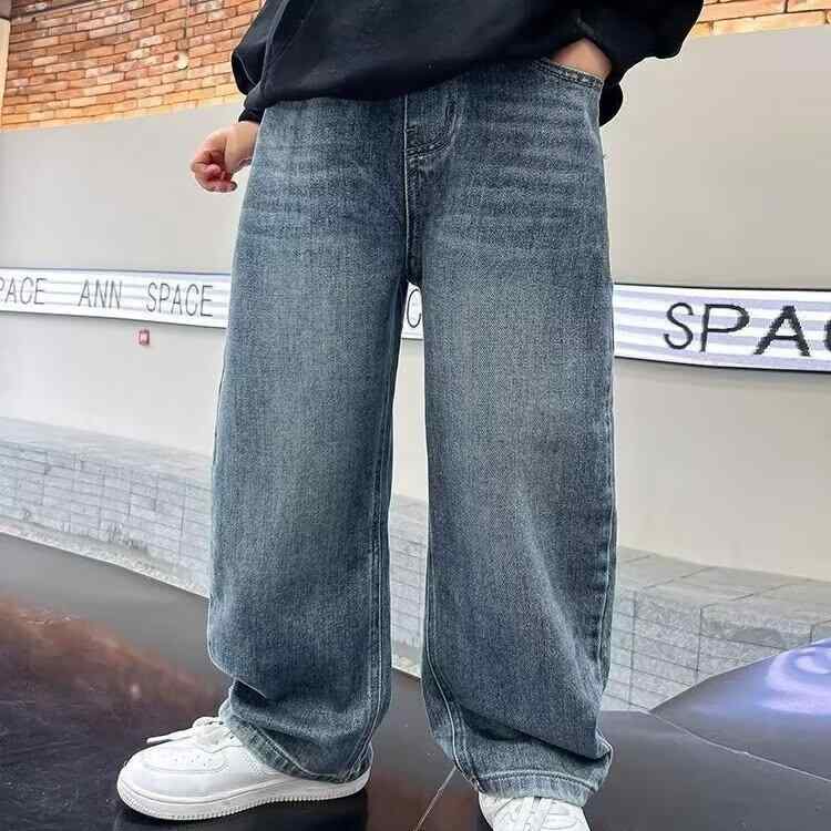 子供用ジーンズ 春秋冬 中小童 男の子 ベビー カジュアルパンツ ロングパンツ 8歳以上 140cm以上 運動..