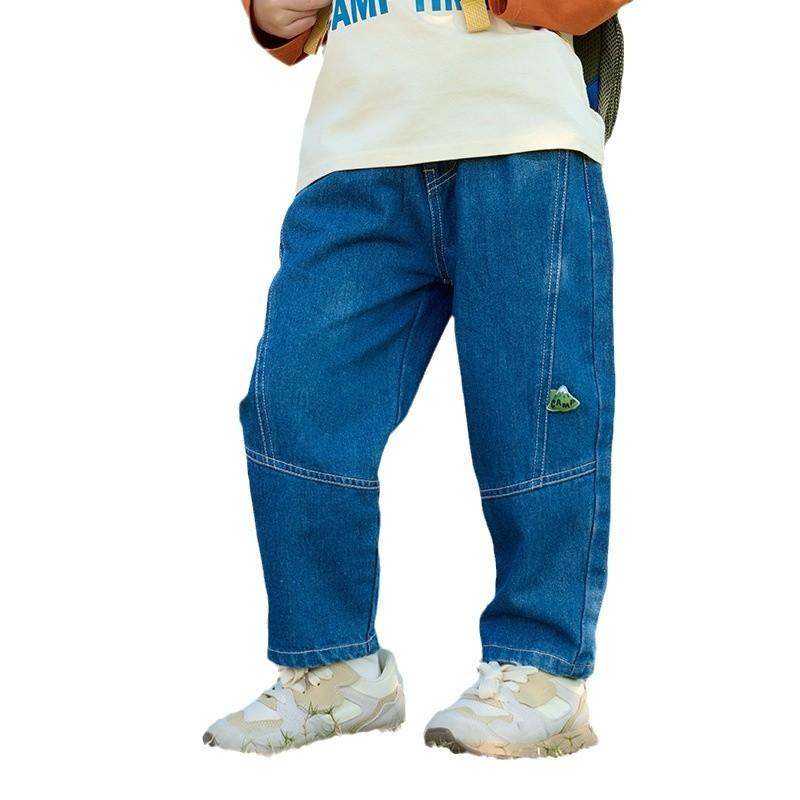 キッズ デニムパンツ 子供服 ロングパンツ 春物 コットン 混紡 柔らかい 伸縮性 ウエストゴム 普段着 ..