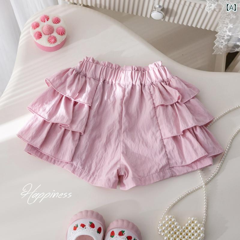 パンツ キッズ 女の子 韓国風 キュロットスカート 夏服 ショートパンツ ベビー服 ...