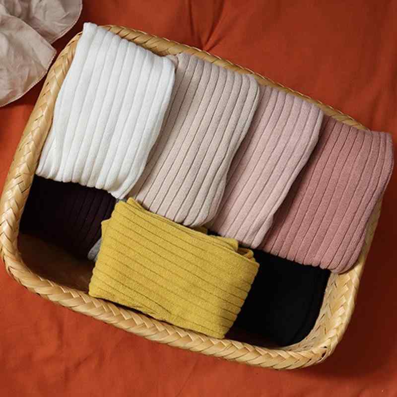 子供服 レギンス 男女兼用 ベビー スパッツ コットン 高腰 6ヶ月-8歳 無地 ボーダー柄 かわいい 柔らか..