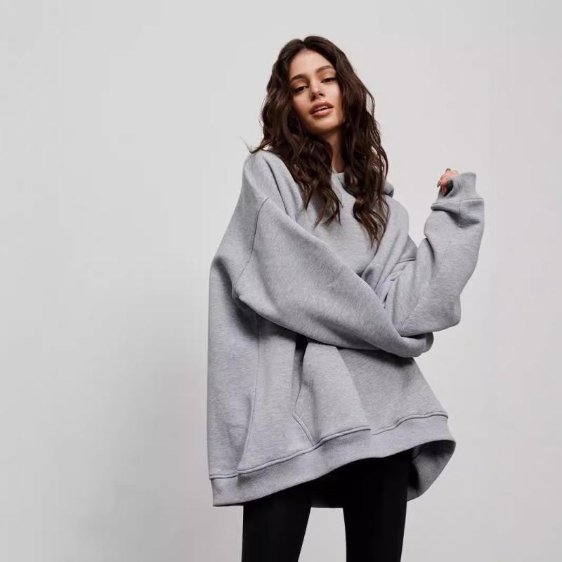 パーカー レディース ドロップショルダー リブ編み フード付き プリンセススリーブ 厚手 ポリエステル ゆったりサイズ トレーナー トップス ストリート 秋冬 グレー ブラック ホワイト ピンク系