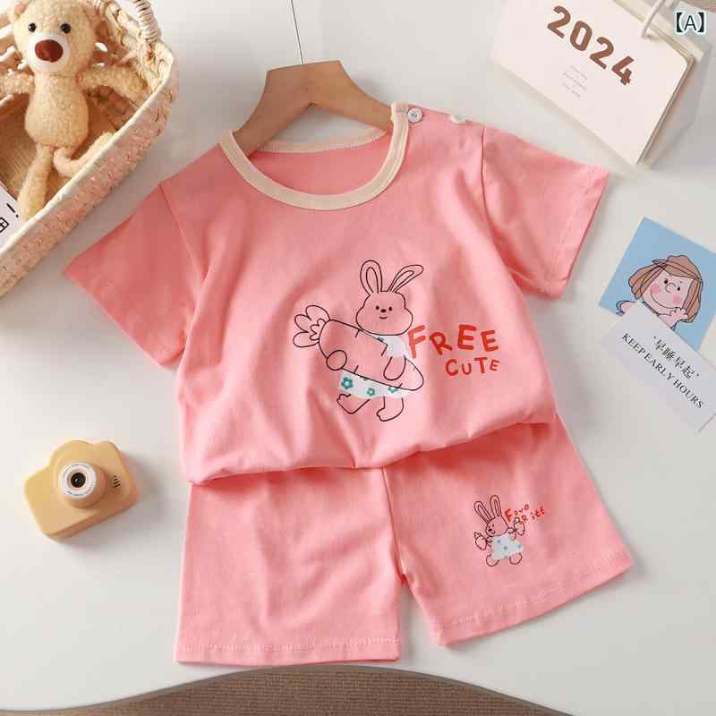 子供服 半袖 Tシャツ 短パン 2点 セット ベビー服 男の子 女の子 夏 上下セット か...