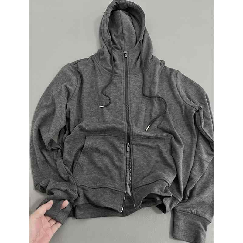 パーカー レディース アメリカンカジュアル風 仿綿羊绒 長袖 トップス フード付き ジップアップ ゆったり 灰色 黒色 秋冬