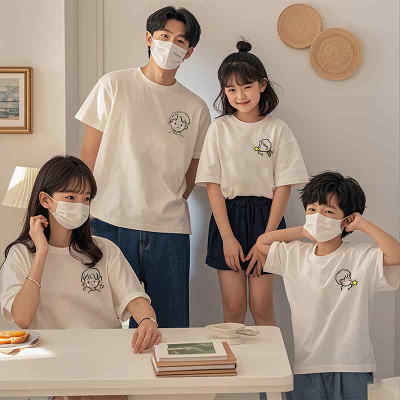 Tシャツ キッズ レディース メンズ 男女兼用 春夏 綿100％ ファミリーコーデ ペアルック かわいい プリ..