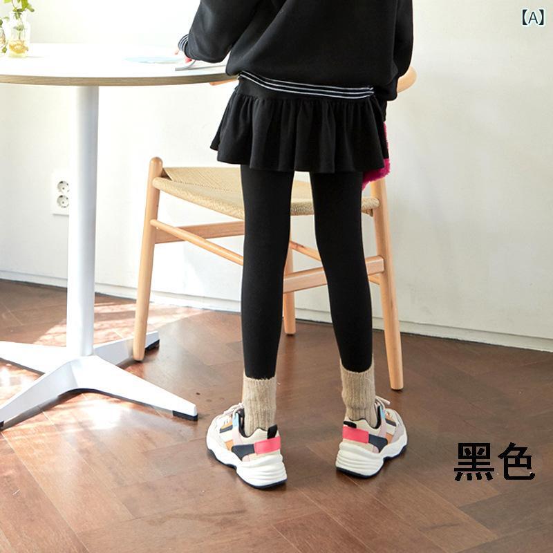 子供服 女の子 スカート付きレギンス パンツ 春秋 裏起毛あり 綿 ズボン 中童 大童...