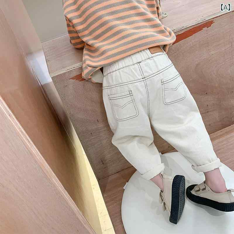 パンツ キッズ 子供服 男の子 女の子 デニムパンツ 春物 幼児 ズボン コットン混紡...