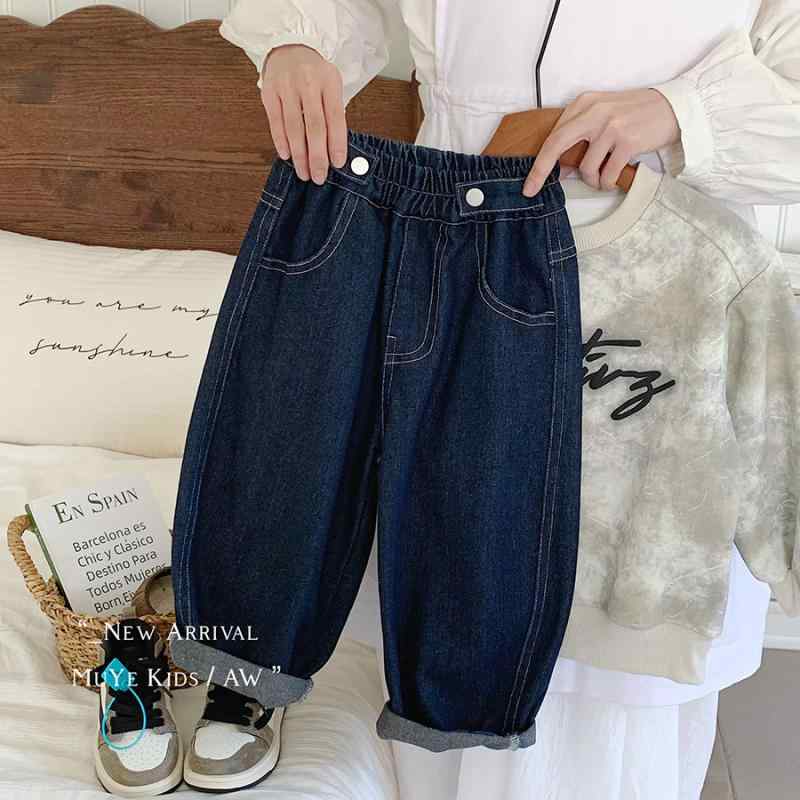 子供用ジーンズ 春物 男児 韓国風 ストレートパンツ ロングパンツ おしゃれ着 普段着 90cm 100cm 110cm..