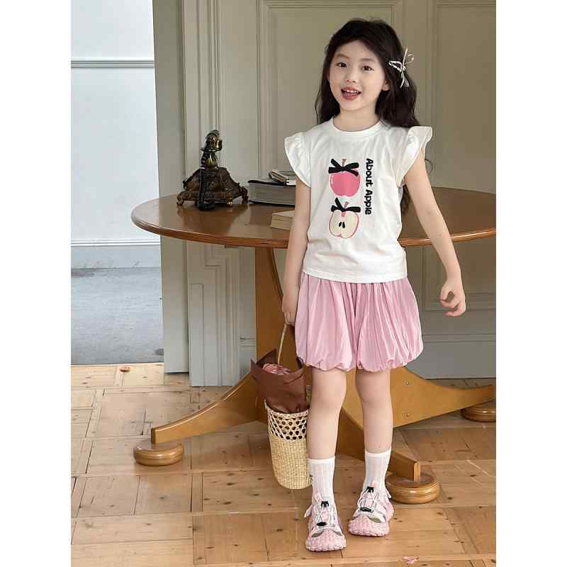 パンツ キッズ 女の子 ショートパンツ ベビー ブルマ スカート付き 接触冷感 薄手 子供 ズボン 普段着 ..