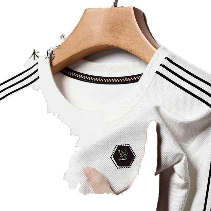 トレーナー メンズ 薄手 クルーネック 長袖 Tシャツ 無地 トップス コットン 春秋 豆緑 ハ青 レンガ色 ..