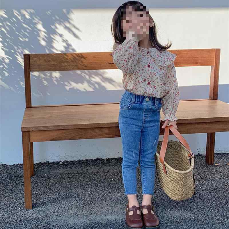 子供服 ジーンズ 女の子 春秋 韓国風 デニムパンツ レギンス スリム ストレッチ ロングパンツ 8歳以上 ..