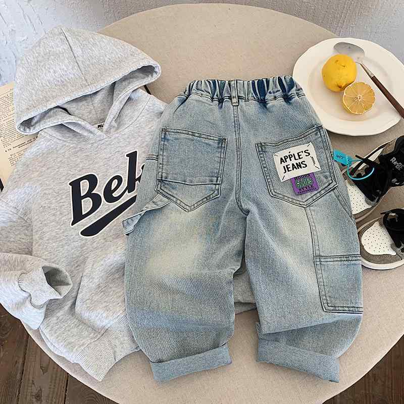 子供服ジーンズ 男の子 ロングパンツ 春秋 男女兼用 デニムパンツ 幼児 柔らかい 綿90% 通園 通学 普段..