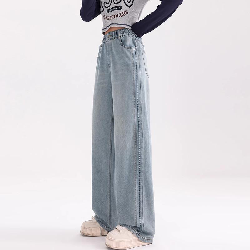 子供服 デニムパンツ ガールズ 女の子 女児 ロングパンツ ワイドパンツ ストレート ゆったり 普段着 通..