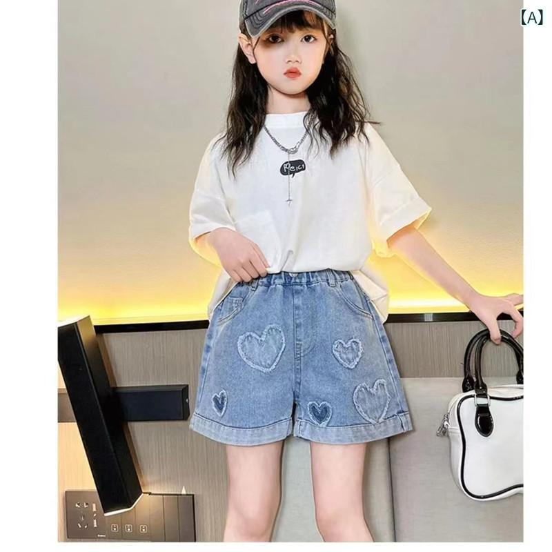 子供服 デニムショートパンツ 女の子 ベビー キッズ 夏物 ジーンズ 中小 детство ...