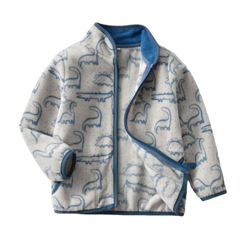 キッズ アウター 子供用フリースジャケット 立襟 動物柄 カートーン柄 普段着 90 100 110 120 130 140 ..