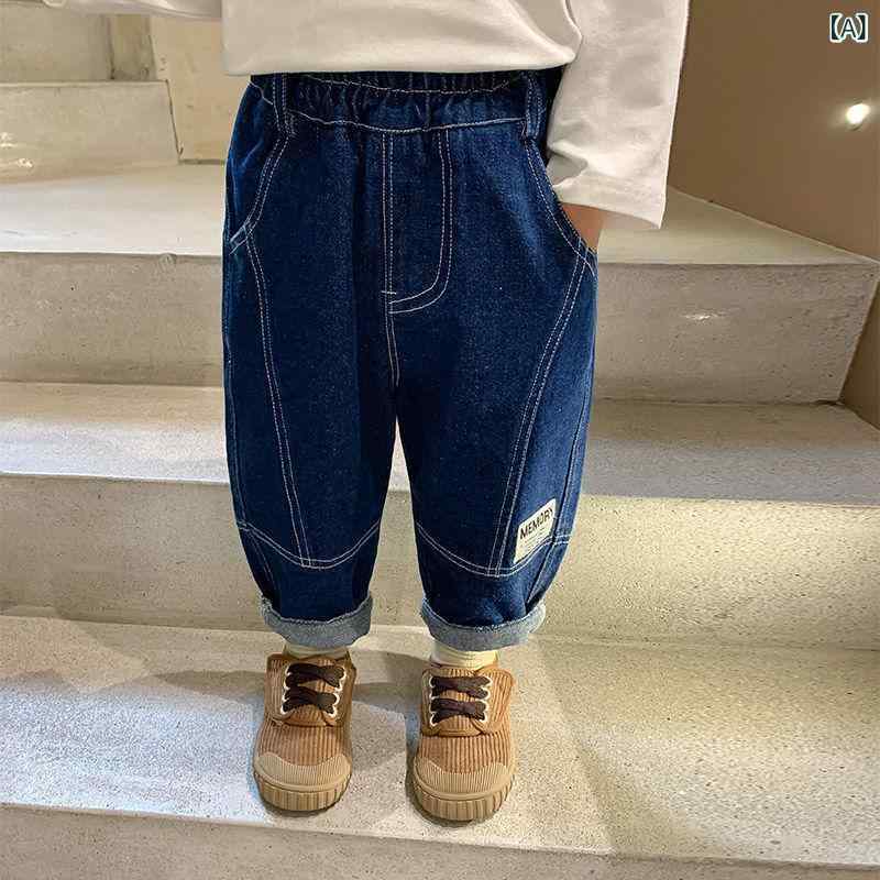 子供服 ジーンズ 女の子 デニムパンツ 春秋 ロングパンツ 80~140cm コットン 普段...