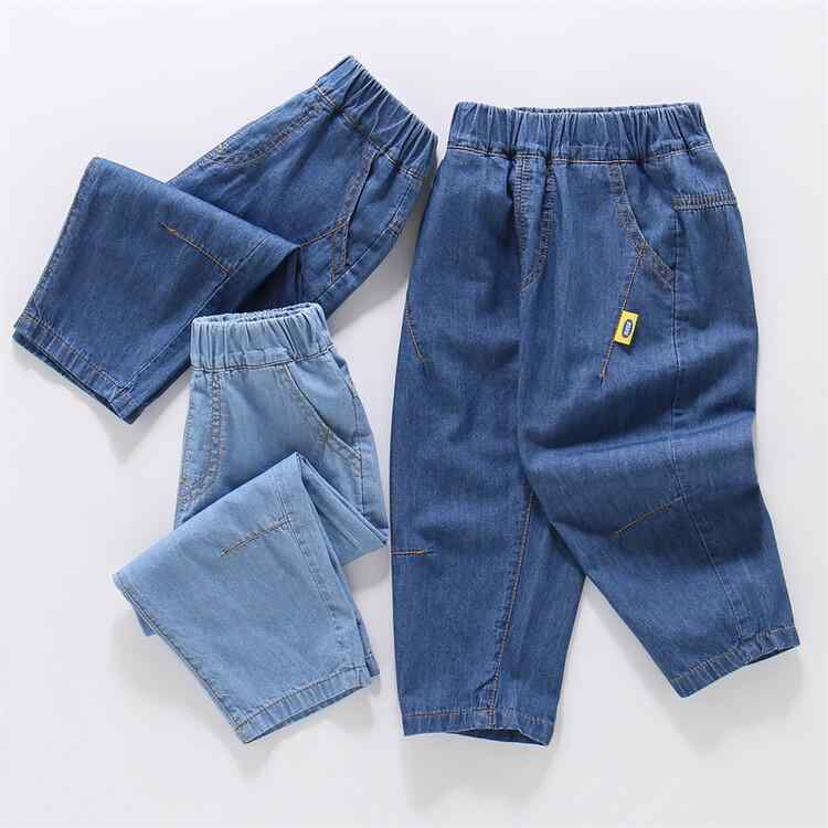 子供用パンツ デニム ジーンズ 男の子 夏 ズボン 薄手 蚊除け 中小儿童 コットン 85% 普段着 90cm 100c..