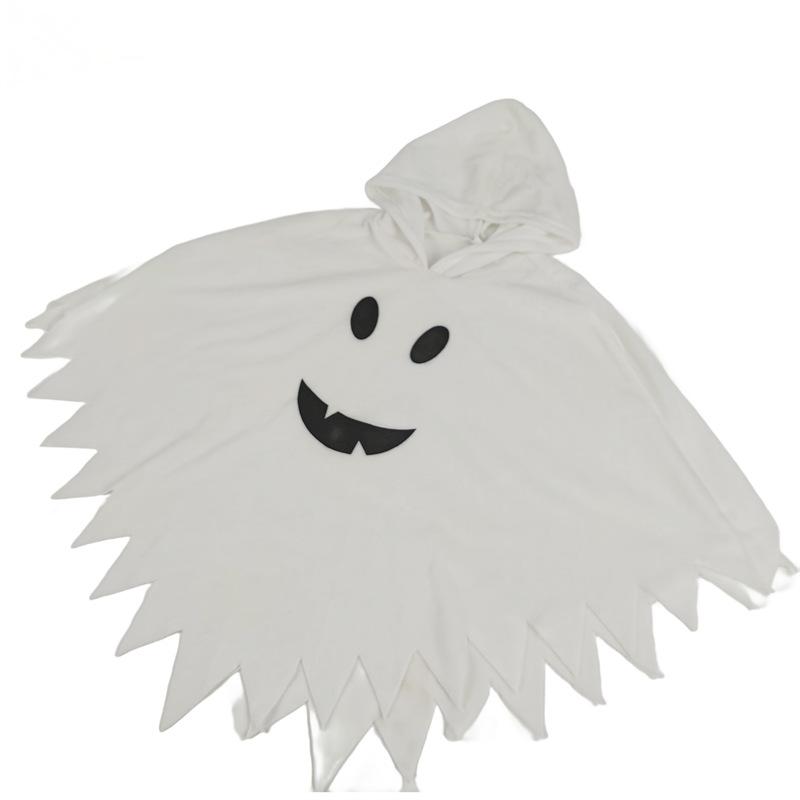 子供用ポンチョ キッズ ハロウィン コスプレ 吸血鬼 死神 フード付き 毛織