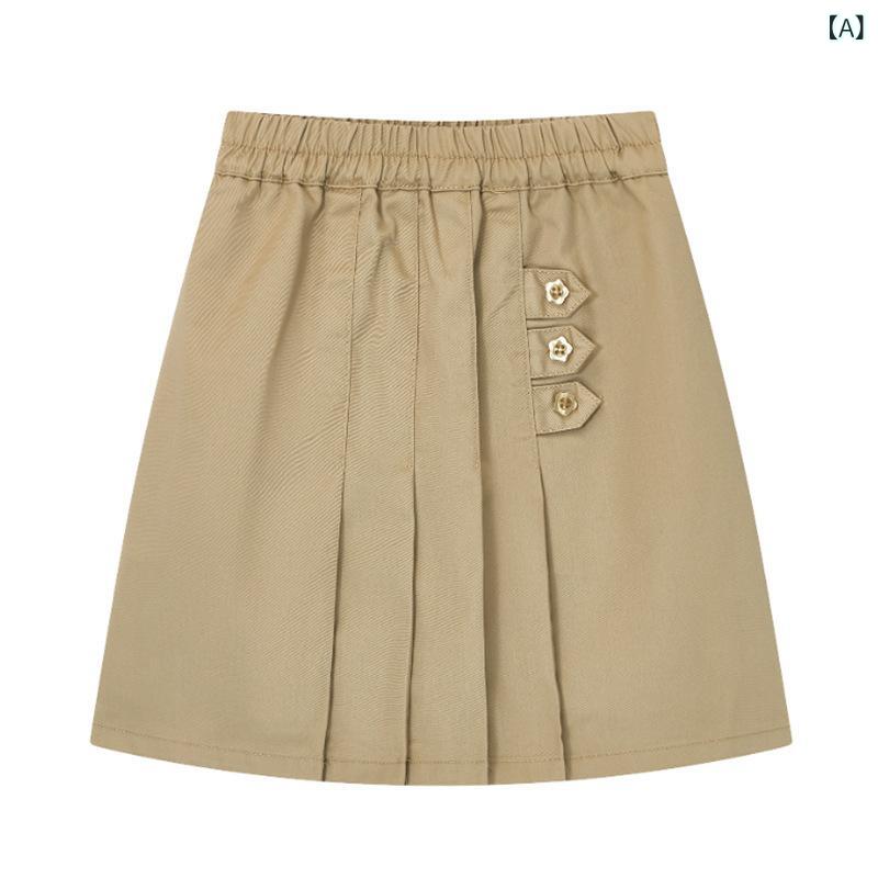 スカート 女の子 子供服 パンツ付きスカート イングリッシュスクールスタイル プリ...