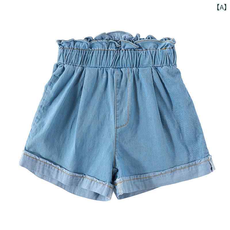 子供服 デニムスカート付きパンツ 女の子 ショートパンツ 薄手 中パンツ ガールズ ...