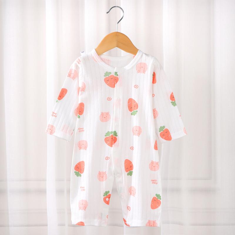 ベビー服 ロンパース 薄手 春夏 男の子 女の子 新生児 純綿 パジャマ 快適 かわいい 満点 象 恐竜 柄