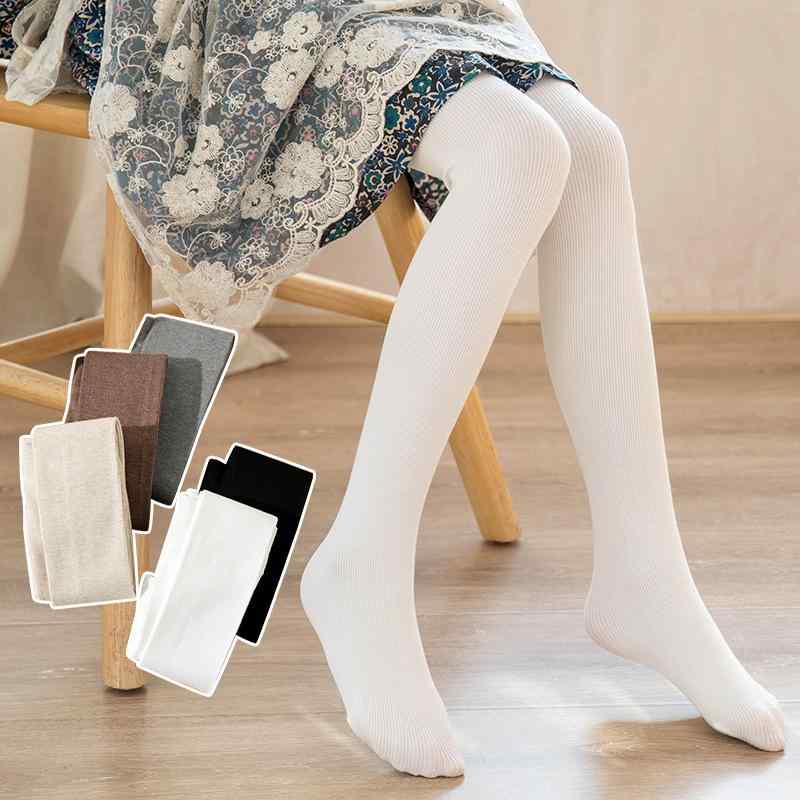 子供服 タイツ ガールズ 春秋 薄手 コットン リブ編み スパッツ 女の子 キッズ ダンス レギンス 白 黒 グレー 無地 3歳 4歳 5歳 6歳 7歳 8歳 9歳 10歳 11歳 12歳 13歳 14歳 15歳 16歳