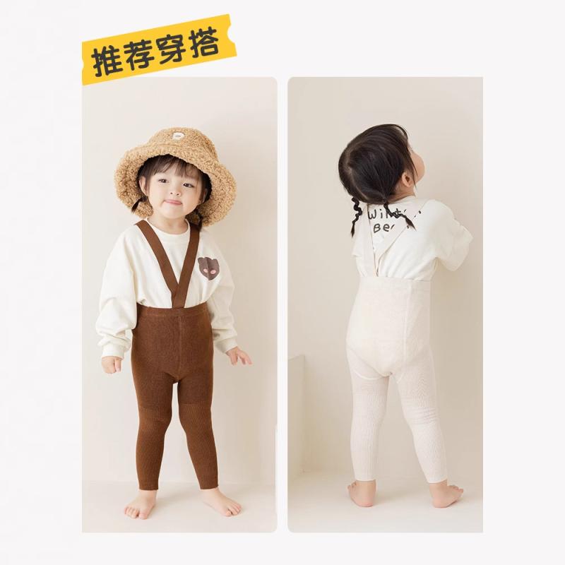 レギンス ベビー キッズ 子供服 新生児 赤ちゃん A類 コットン 無地 ストライプ柄 春夏秋冬 オールシー..