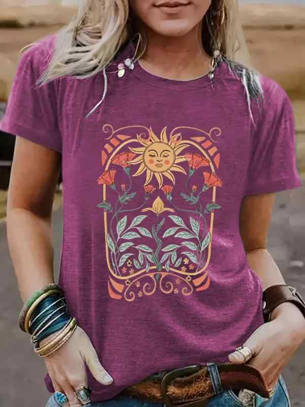 ・カテゴリ: Tシャツ・スタイル: 街頭・主な素材: 彩棉・主素材成分: ポリエステル50-70%・柄: 植物花卉・袖丈: 短袖・衣丈: 中長款・ネックライン: 圓領・カラー展開: 宝藍色、黒色、花暗紅、花橙色、花黒色、麦緑色、鏽紅色、白色・サイズ展開: S、M、L、XL、XXL