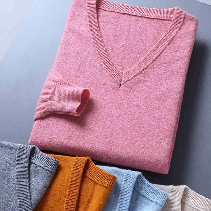 Knit Sweater - ニット メンズ Vネック セーター 長袖 プルオーバー ゆったり 大きめサイズ 30代 40代 50代 ビジネス カジュアル オフホワイト ブラック ベージュ カーキ ネイビー ワインレッド