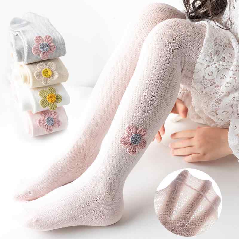 子供用レギンス・タイツ 女の子 ベビー 薄手 メッシュ 花柄 プリンセス 防蚊 通気...